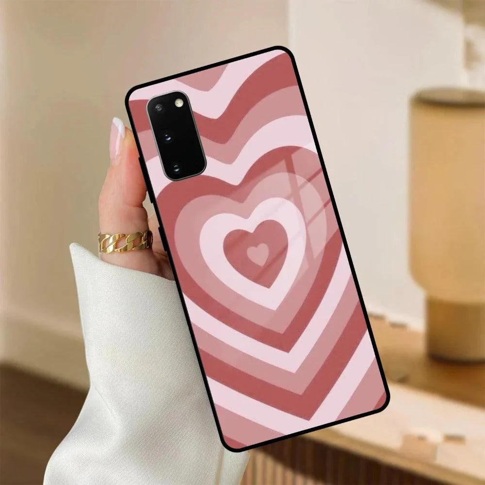 Latte Love Patter Glass Case Cover - Brown For Samsung - ShopOnCliQ