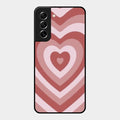 Latte Love Patter Glass Case Cover - Brown For Samsung Galaxy S21 Fe 5G