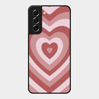 Latte Love Patter Glass Case Cover - Brown For Samsung Galaxy S21 Fe 5G