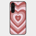 Latte Love Patter Glass Case Cover - Brown For Samsung Galaxy S23 Fe 5G