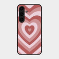 Latte Love Patter Glass Case Cover - Brown For Samsung Galaxy S25 Plus 5G
