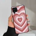 Latte Love Patter Glass Case Cover - Brown For Samsung Galaxy A42 5G
