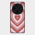 Latte Love Patter Glass Case Cover - Brown For Vivo X100 Pro 5G