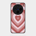 Latte Love Patter Glass Case Cover - Brown For Vivo X200 5G