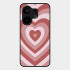 Latte Love Patter Glass Case Cover - Brown For Vivo X200 Fe 5G
