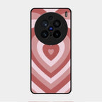 Latte Love Patter Glass Case Cover - Brown For Vivo X200 Pro 5G