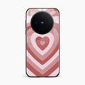 Latte Love Patter Glass Case Cover - Brown For Vivo X300 5G