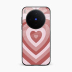 Latte Love Patter Glass Case Cover - Brown For Vivo X300 5G