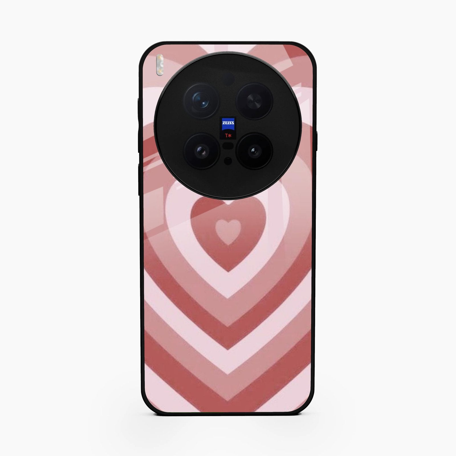 Latte Love Patter Glass Case Cover - Brown For Vivo X300 Pro 5G