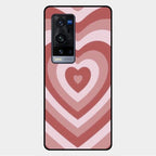 Latte Love Patter Glass Case Cover - Brown For Vivo X60 Pro Plus 5G