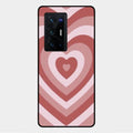 Latte Love Patter Glass Case Cover - Brown For Vivo X70 Pro Plus 5G