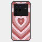 Latte Love Patter Glass Case Cover - Brown For Vivo X80 Pro 5G