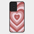 Latte Love Patter Glass Case Cover - Brown For Vivo Y02T