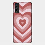 Latte Love Patter Glass Case Cover - Brown For Vivo Y12G