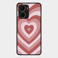 Latte Love Patter Glass Case Cover - Brown For Vivo Y16