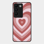 Latte Love Patter Glass Case Cover - Brown For Vivo Y200E 5G