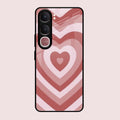Latte Love Patter Glass Case Cover - Brown For Vivo Y31 5G
