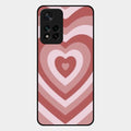 Latte Love Patter Glass Case Cover - Brown For Xiaomi 11I 5G
