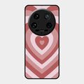 Latte Love Patter Glass Case Cover - Brown For Xiaomi 14 Ultra