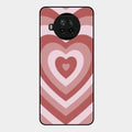 Latte Love Patter Glass Case Cover - Brown For Xiaomi Mi 10I 5G