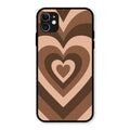 Latte Love Patter Glass Case Cover - Coffee For iPhone 11