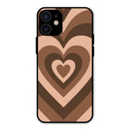 Latte Love Patter Glass Case Cover - Coffee For iPhone 12 mini