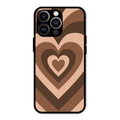 Latte Love Patter Glass Case Cover - Coffee For iPhone 13 Pro