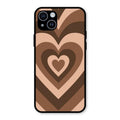 Latte Love Patter Glass Case Cover - Coffee For iPhone 14