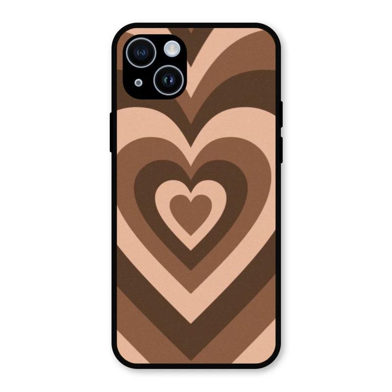 Latte Love Patter Glass Case Cover - Coffee For iPhone 14