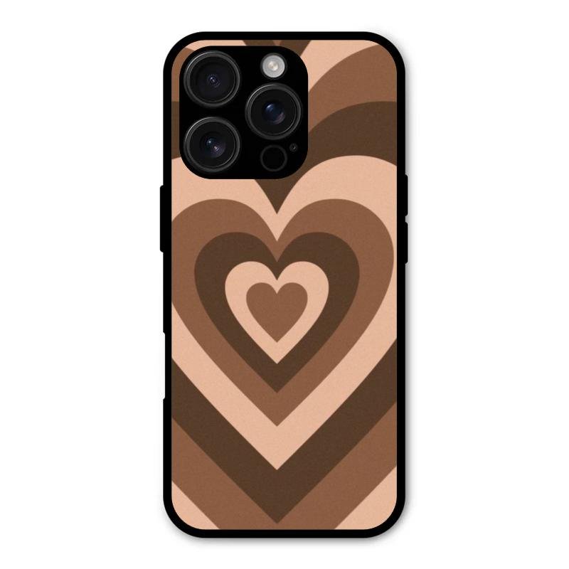 Latte Love Patter Glass Case Cover - Coffee For iPhone 16 Pro