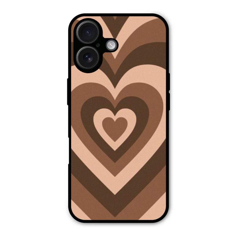 Latte Love Patter Glass Case Cover - Coffee For iPhone 16