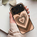 Latte Love Patter Glass Case Cover - Coffee For iPhone 17 Pro