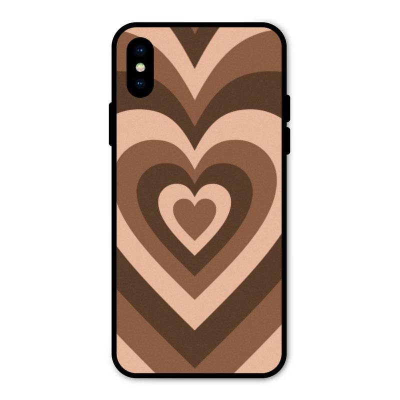 Latte Love Patter Glass Case Cover - Coffee For iPhone XS
