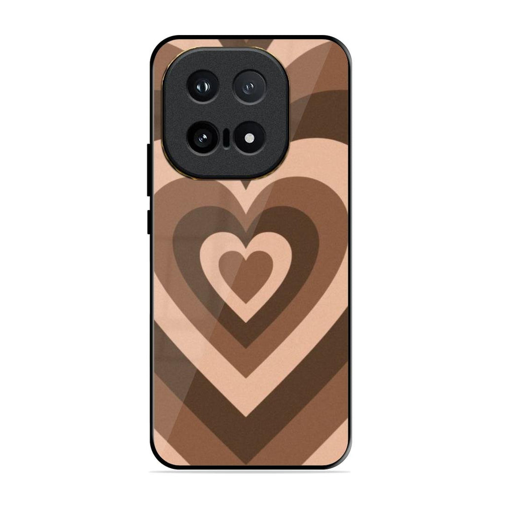 Latte Love Patter Glass Case Cover - Coffee For iQOO 15 5G