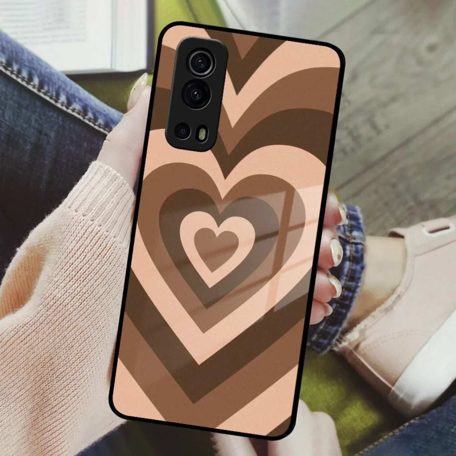 Latte Love Patter Glass Case Cover - Coffee For iQOO - ShopOnCliQ