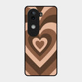 Latte Love Patter Glass Case Cover - Coffee For Iqoo Z9S 5G