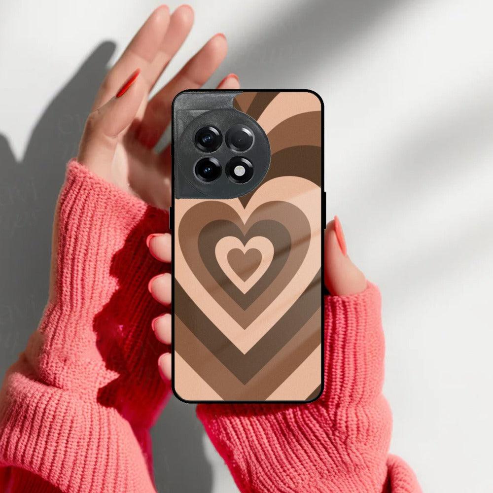 Latte Love Patter Glass Case Cover - Coffee For OnePlus