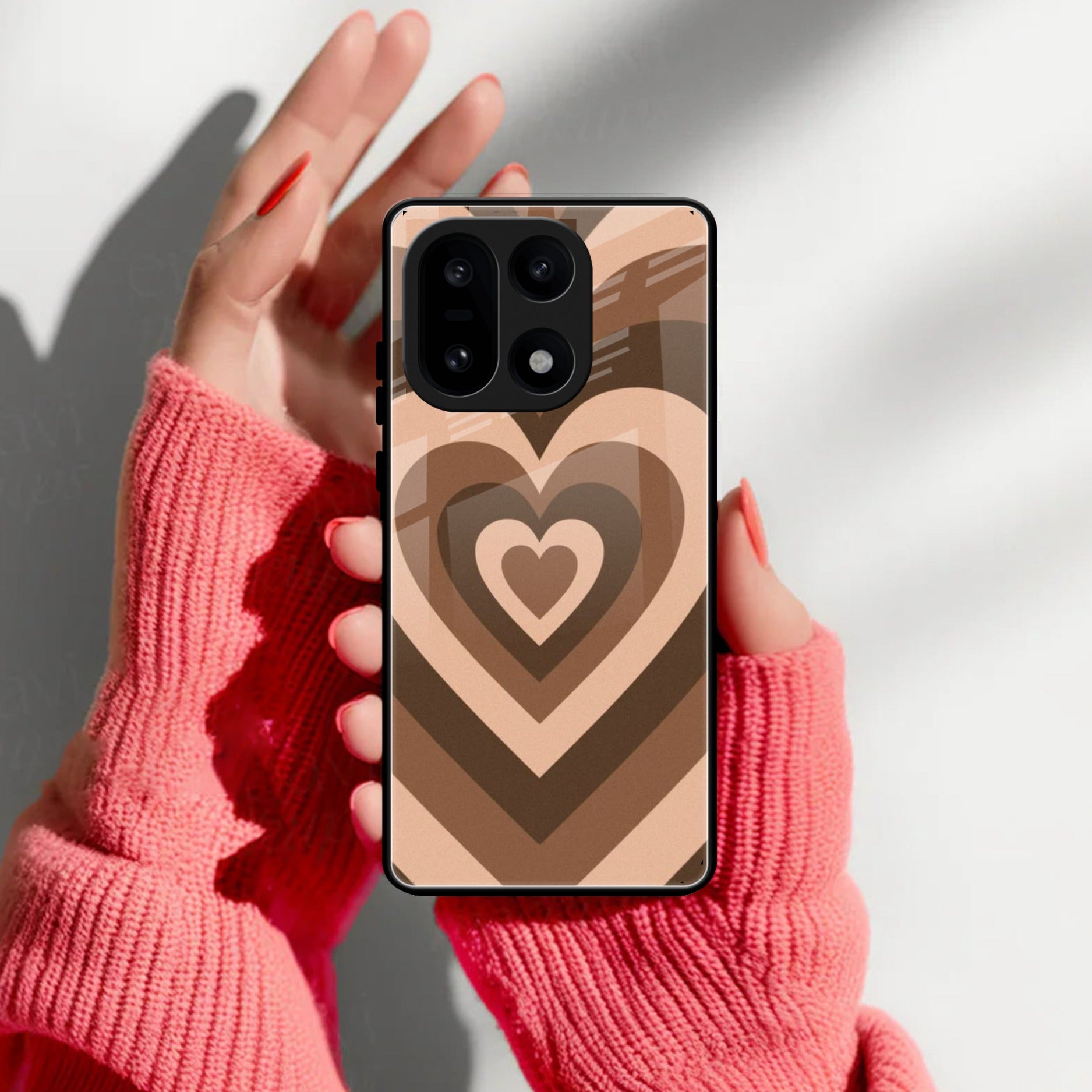Latte Love Patter Glass Case Cover - Coffee For OnePlus 15 5G