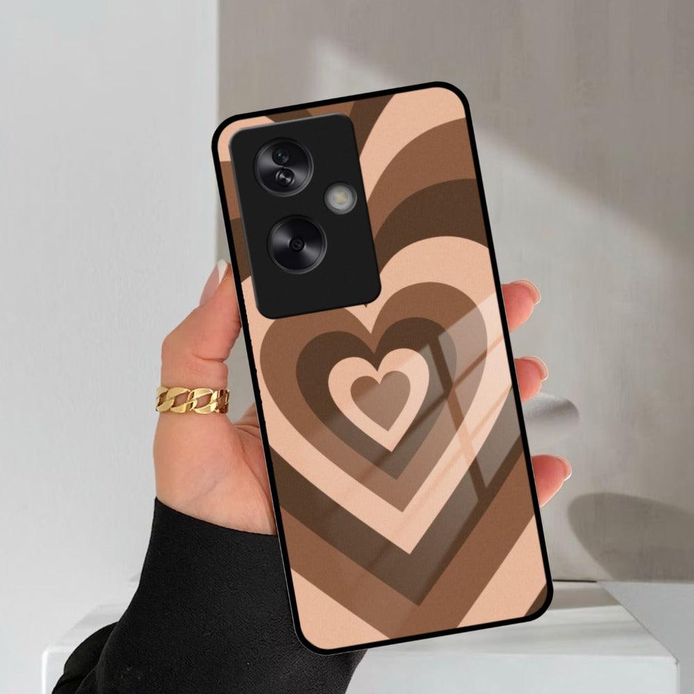 Latte Love Patter Glass Case Cover - Coffee For Oppo