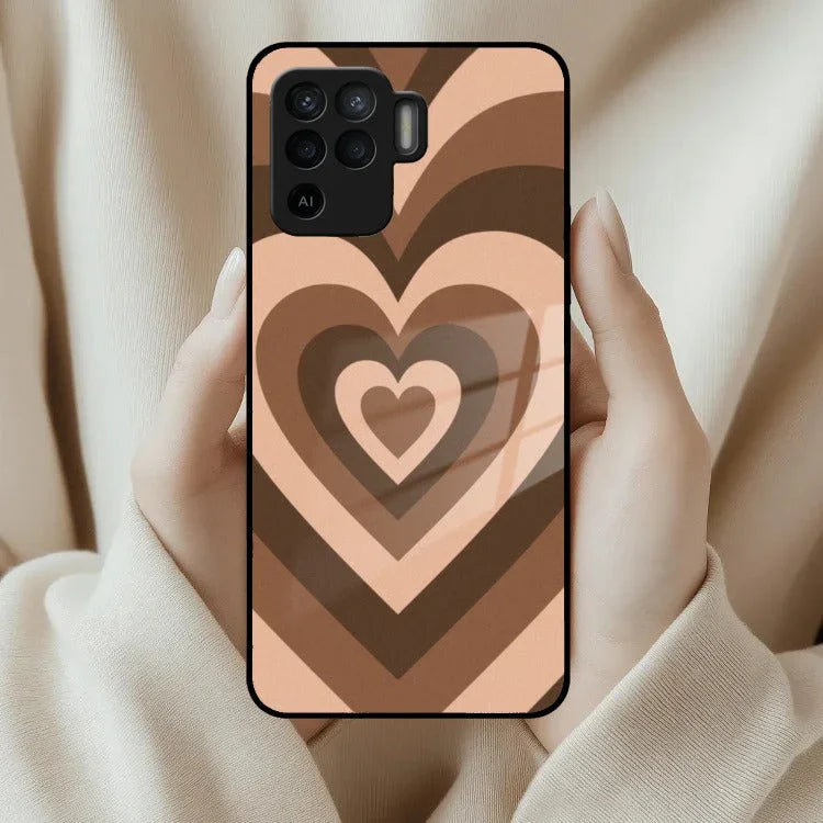 Latte Love Patter Glass Case Cover - Coffee For Oppo - ShopOnCliQ