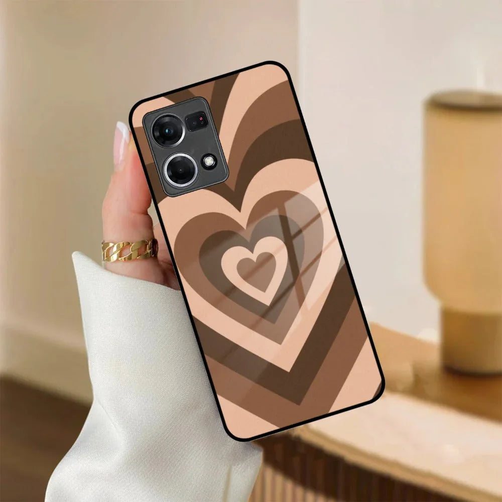 Latte Love Patter Glass Case Cover - Coffee For Oppo - ShopOnCliQ