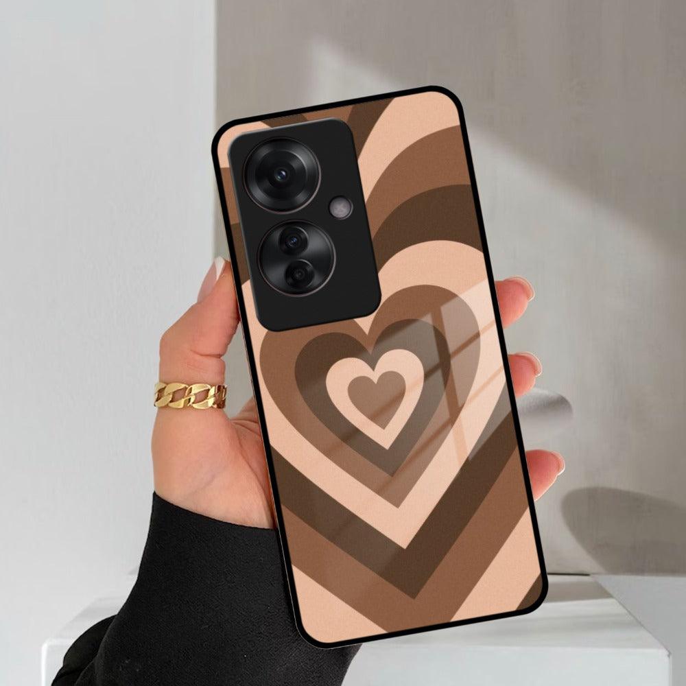 Latte Love Patter Glass Case Cover - Coffee For Oppo