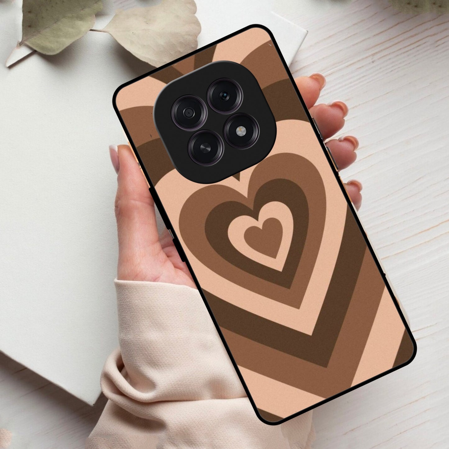 Latte Love Patter Glass Case Cover - Coffee For Oppo