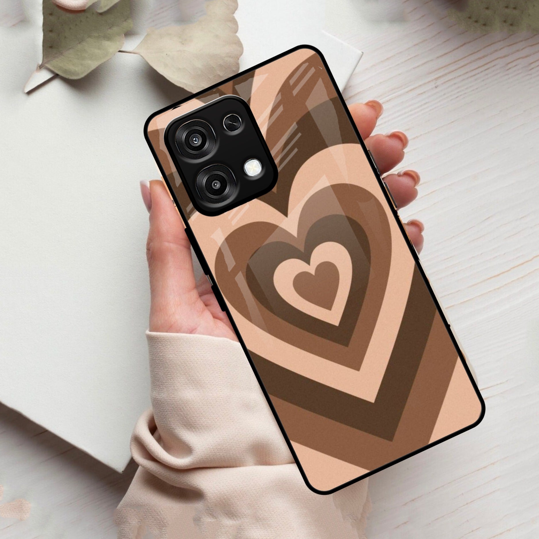 Latte Love Patter Glass Case Cover - Coffee For Oppo