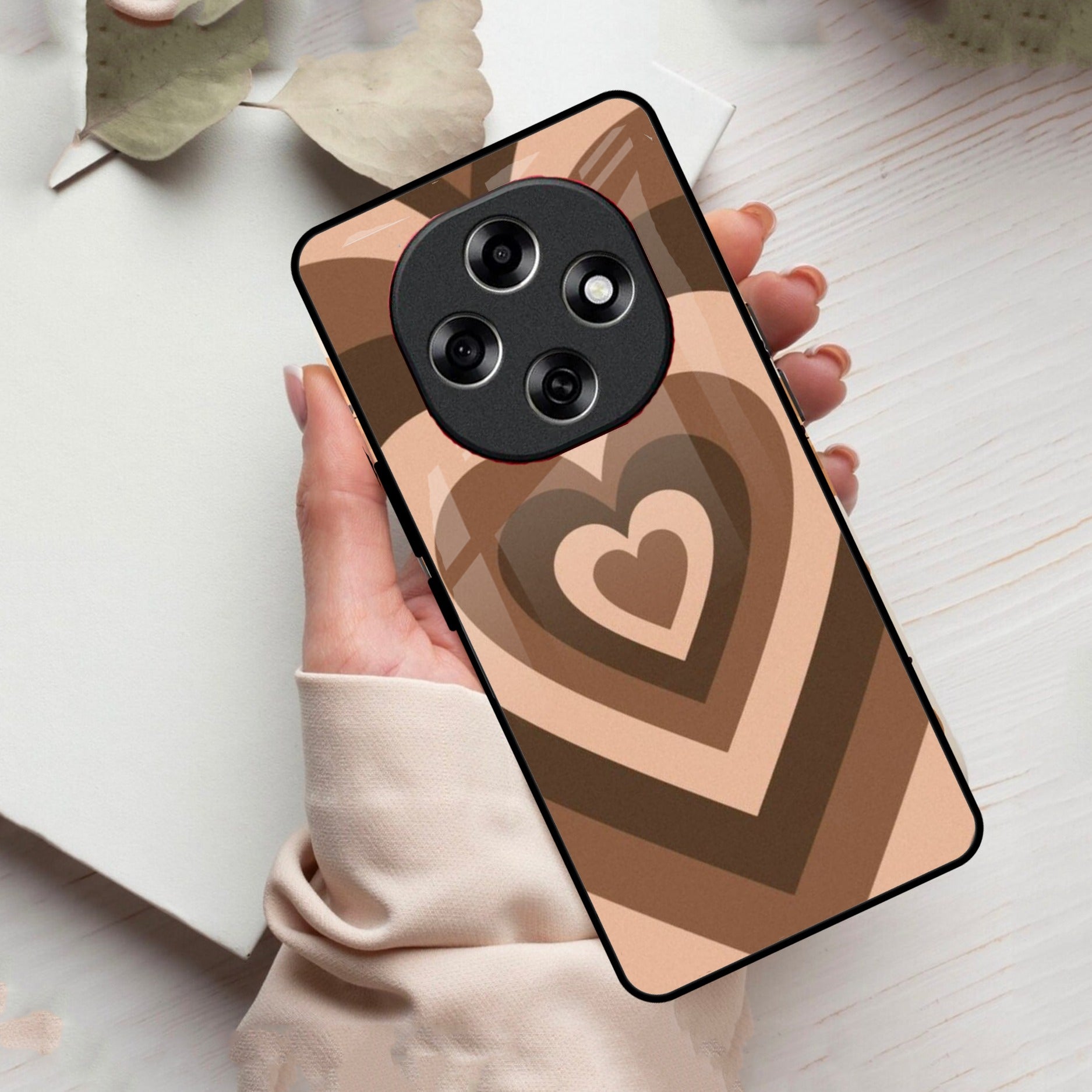 Latte Love Patter Glass Case Cover - Coffee For Oppo