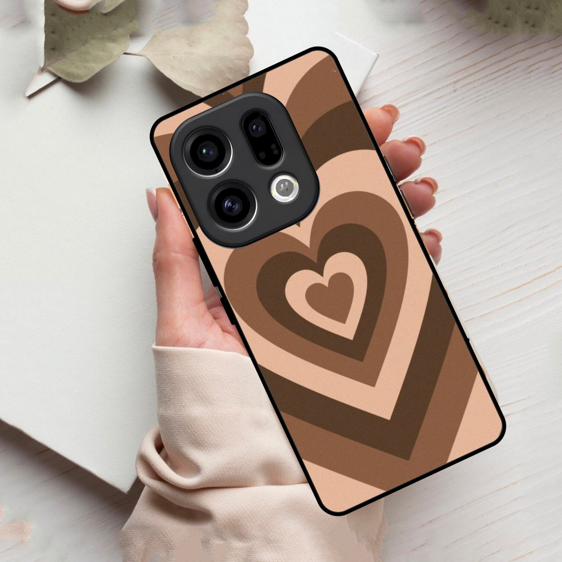 Latte Love Patter Glass Case Cover - Coffee For Oppo