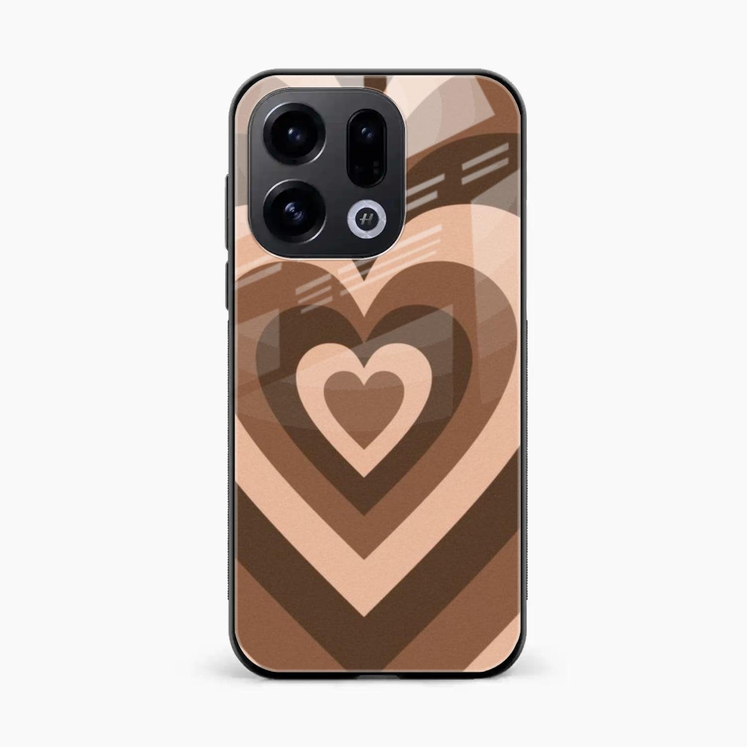 Latte Love Patter Glass Case Cover - Coffee For Oppo Find X9 5G