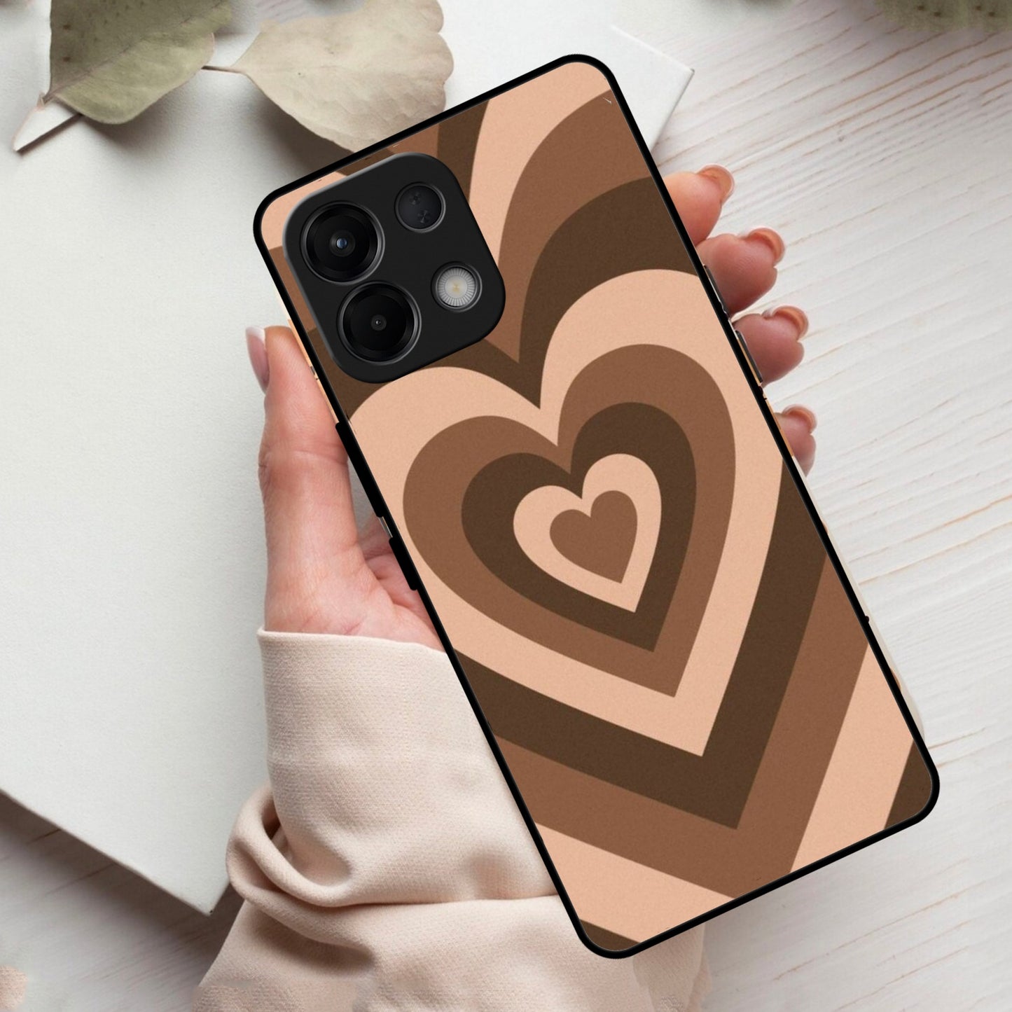 Latte Love Patter Glass Case Cover - Coffee For Oppo