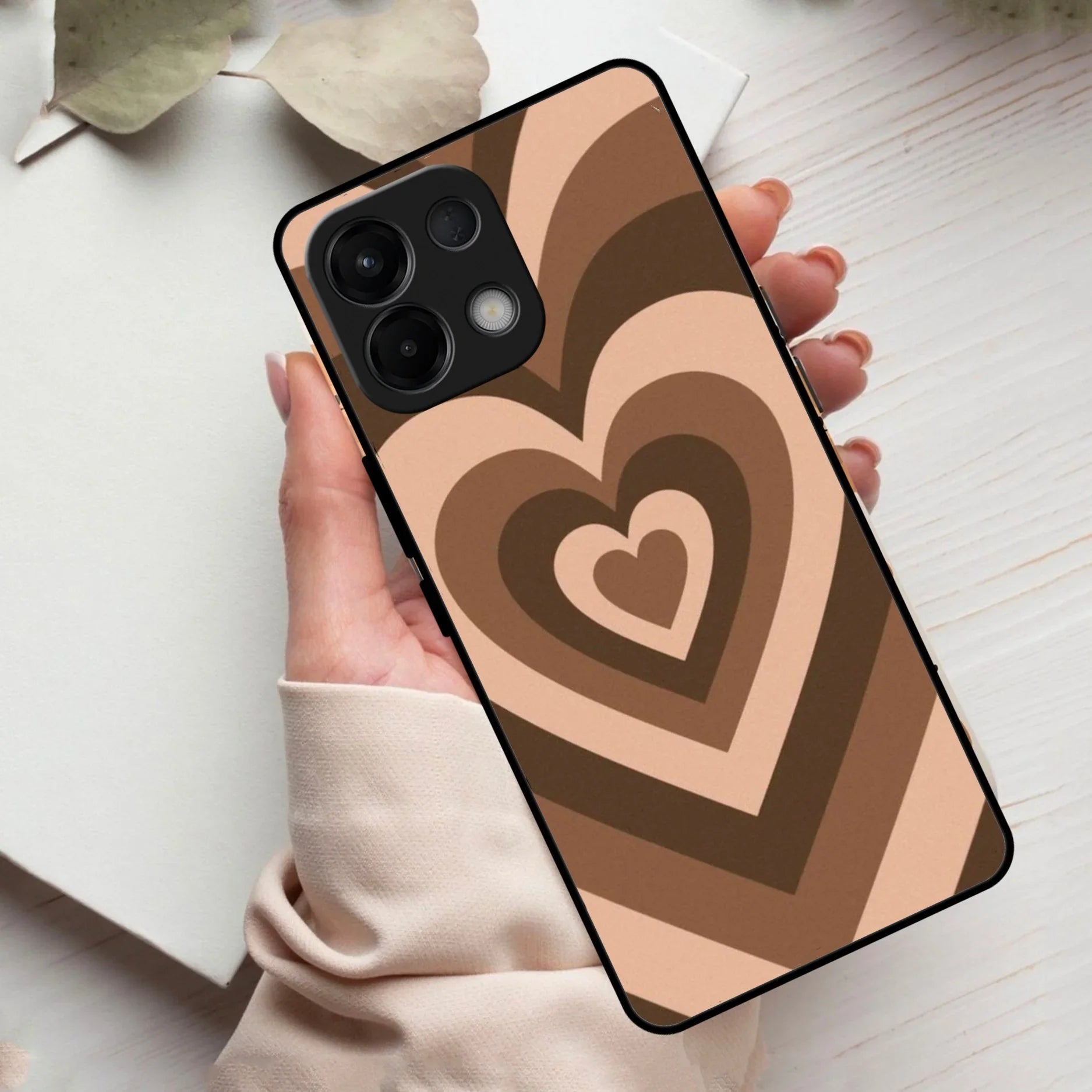Latte Love Patter Glass Case Cover - Coffee For Oppo - ShopOnCliQ