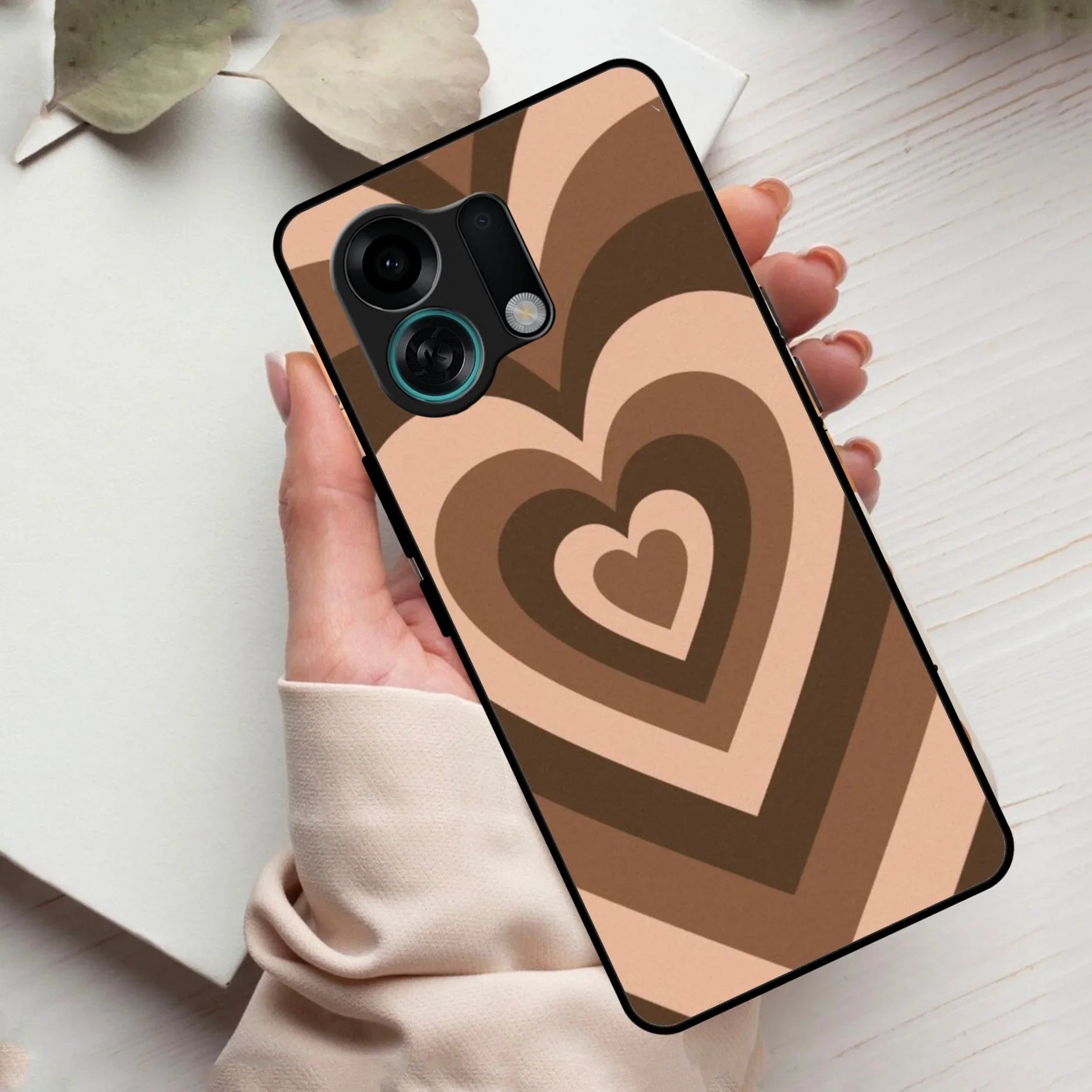 Latte Love Patter Glass Case Cover - Coffee For Oppo - ShopOnCliQ